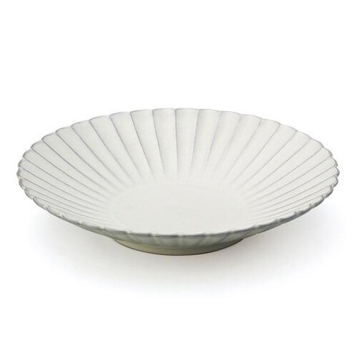 プレート 23cm 輪花皿 花皿 ぎんはく