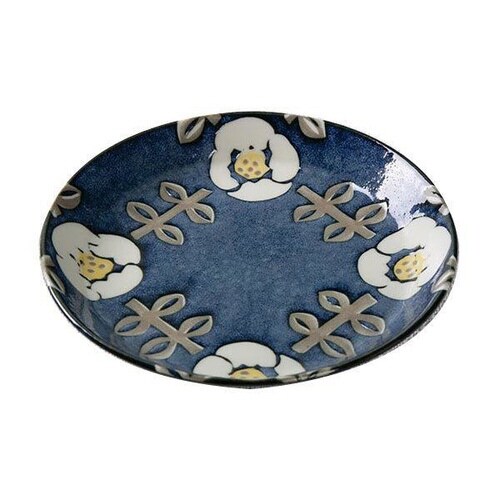 プレート 14cm ノルディックフラワー ネイビー