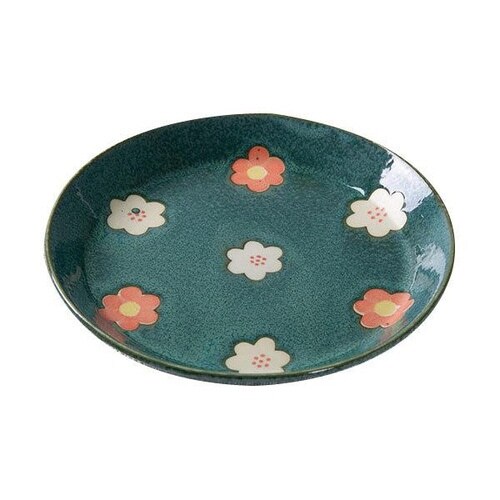 プレート 14cm ノルディックフラワー グリーン