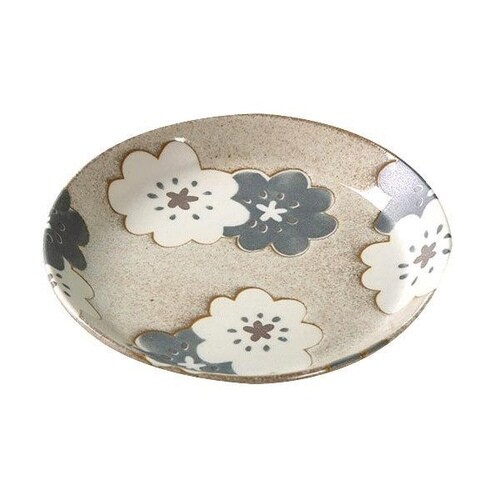 プレート 14cm ノルディックフラワー グレー