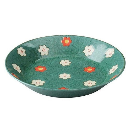 プレート 21cm ノルディックフラワー グリーン