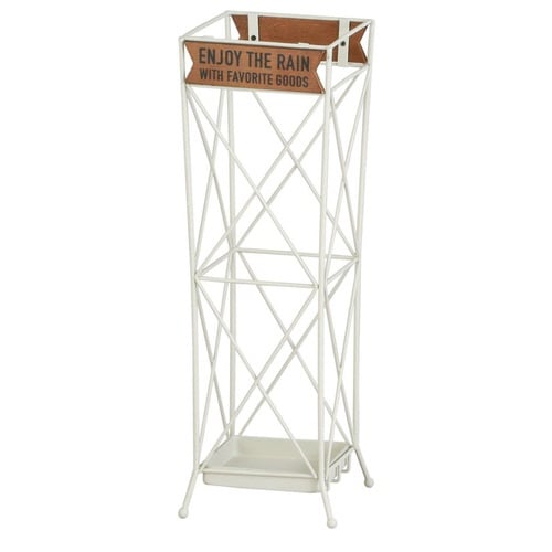 傘立て スリム コンパクト スクエア アイボリー