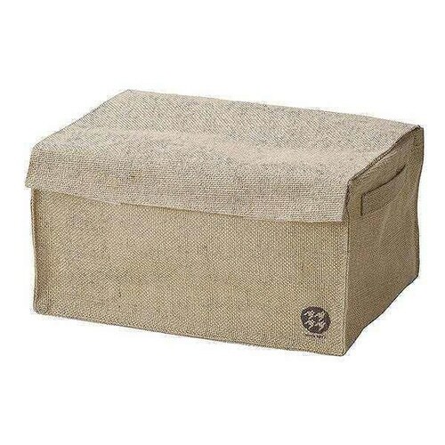 バスケット 麻 深型 蓋付き