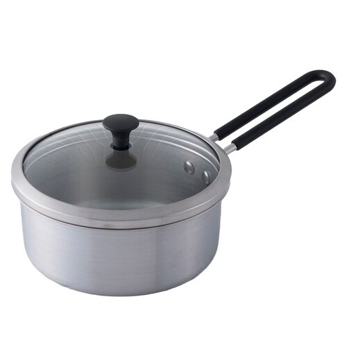 片手鍋 15cm IH対応 ガラス蓋付き