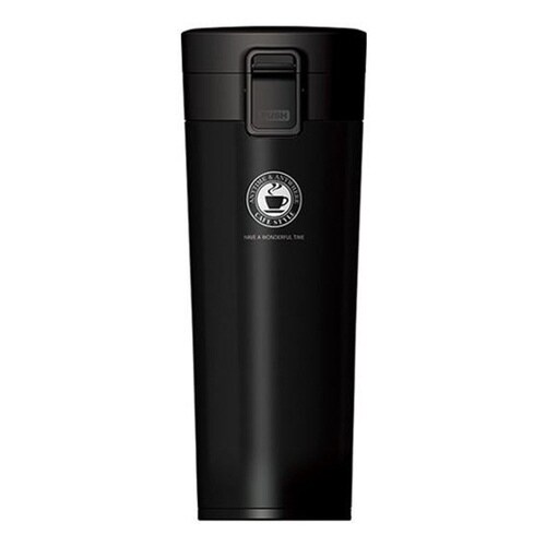 水筒 480ml ステンレス ワンタッチ ブラック