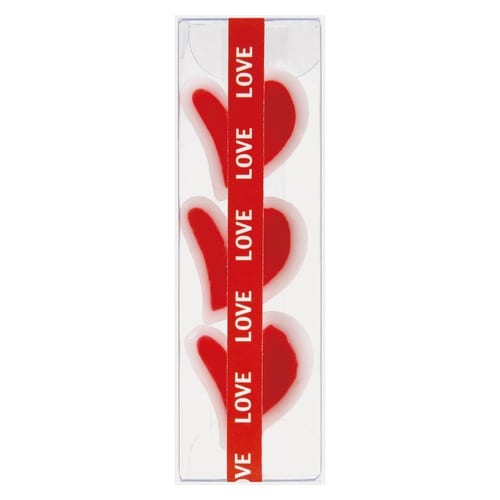 キャンドル ろうそく ハート 3個入