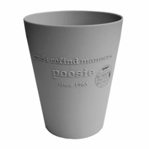 ゴミ箱 ポエジー 5L フタなし 丸型 グレー