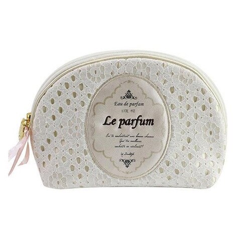 ポーチ ラウンドファスナー コスメポーチ ホワイト