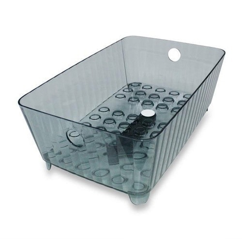 水切りバスケット 幅38cm クリアブラック