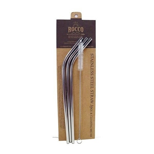 ストロー ステンレス 3本入り ロッコ シルバー