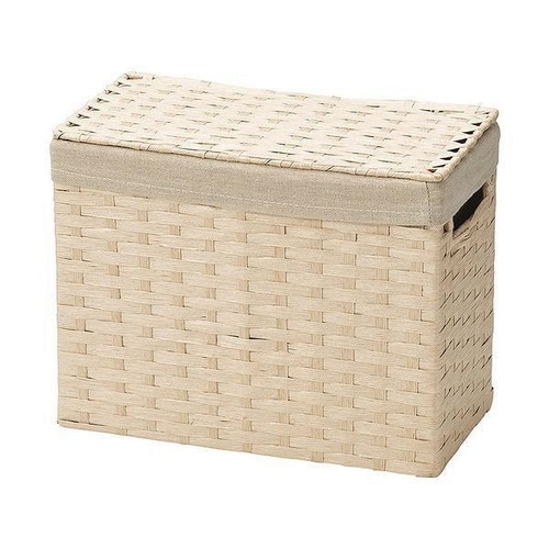 収納 バスケット ペーパーバスケット ベージュ