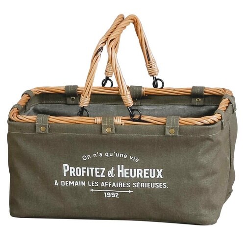 バスケット ウールー S かご カーキ