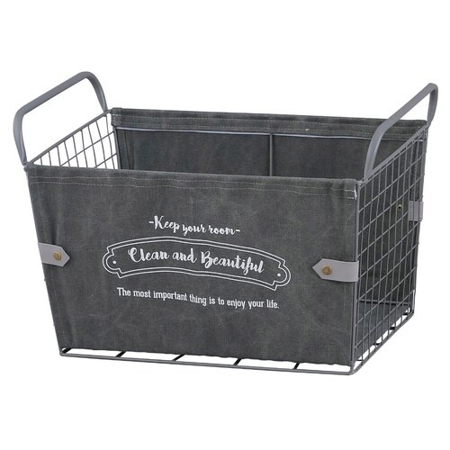 収納ボックス ルメナージュ バスケット L グレー