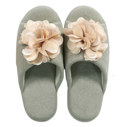 トイレスリッパ SDSコンフォ 花モチーフ グレー