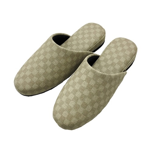 スリッパ FeelFoot チェッカー ベージュ