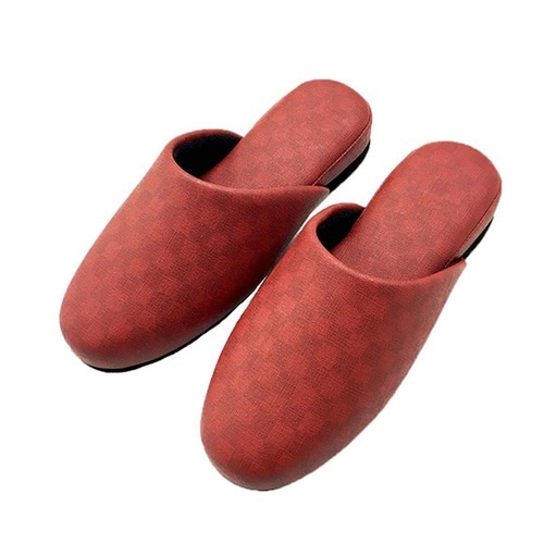 スリッパ FeelFoot チェッカー M レッド