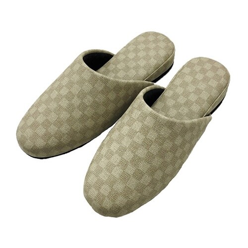 スリッパ FeelFoot チェッカー ベージュ