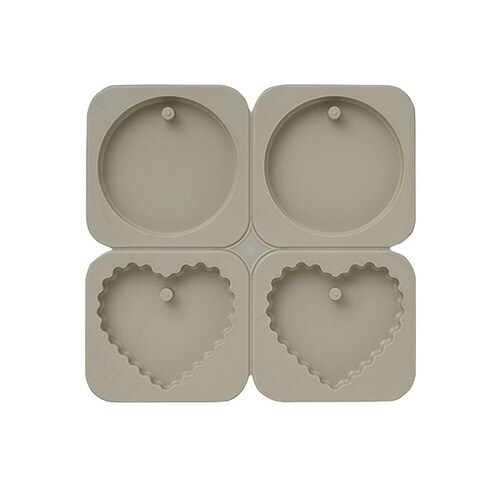 アロマワックスサシェ モールド Wハート&サークル