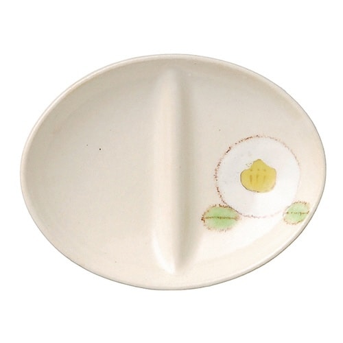 薬味皿 13cm 仕切 磁器 ホワイト