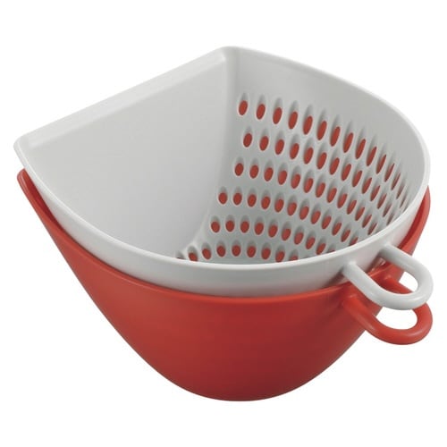 ザル&ボウル2点セット チリトリザルボウル レッド