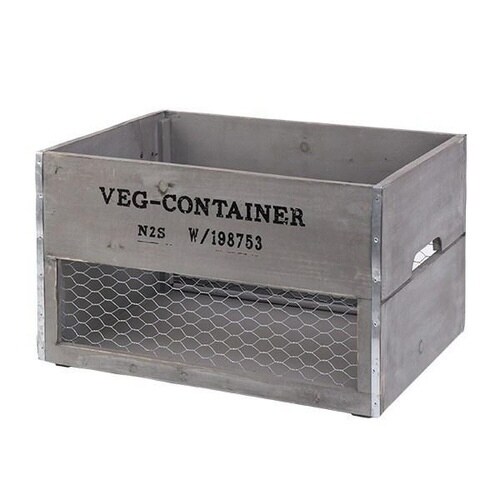 収納ボックス ベジウッド ボックス L グレー