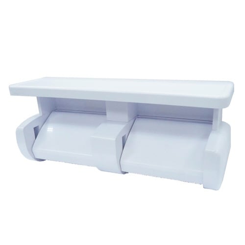 トイレットペーパーホルダー ダブル 棚付き