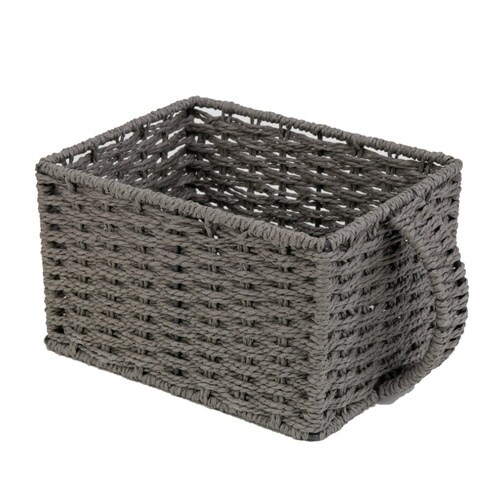 収納ボックス 取っ手付き グレー