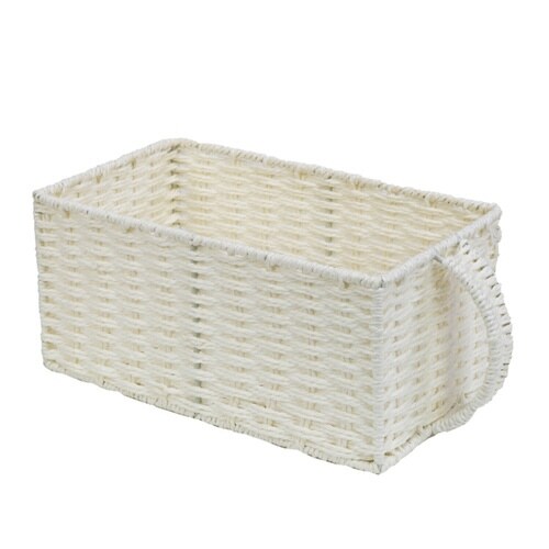 収納ボックス 取っ手付き ホワイト