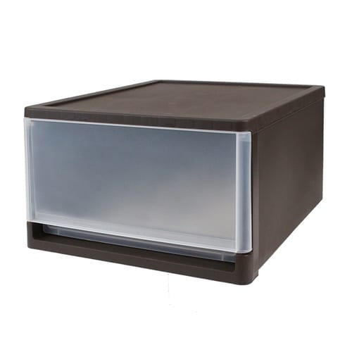 収納ボックス ストラ クローゼット ダークブラウン