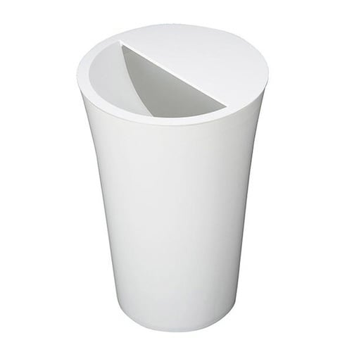 ゴミ箱 7.3L 丸型 ふた付き ホワイト