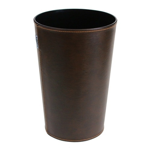 ゴミ箱 10L レザー調 屑入れ ブラウン