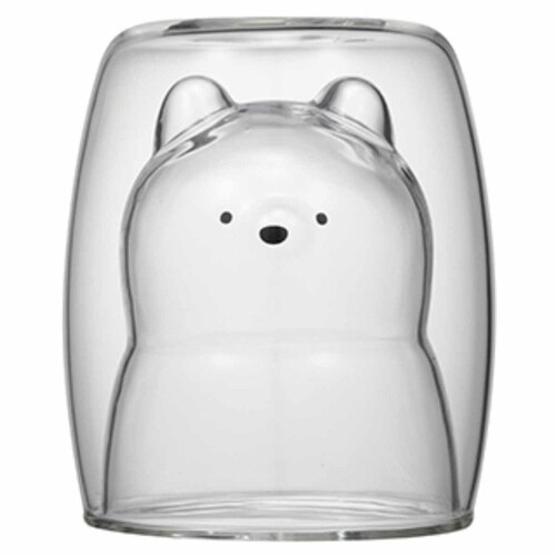 グラス 270ml ダブルウォール 二重構造 イヌ