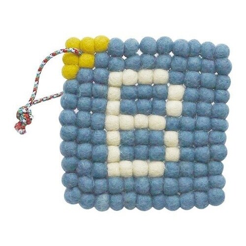 コースター ウール 11cm バートランド ブルー