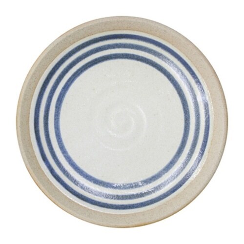 プレート 22cm つむぎ 皿 食器 ブルー