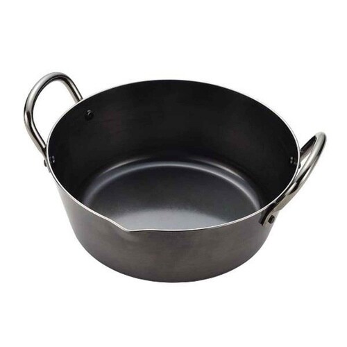 天ぷら鍋 20cm IH対応 鉄製 厚底 揚げ鍋