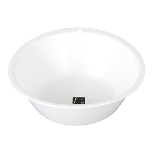 洗面器 フロート フック穴付き おけ ホワイト