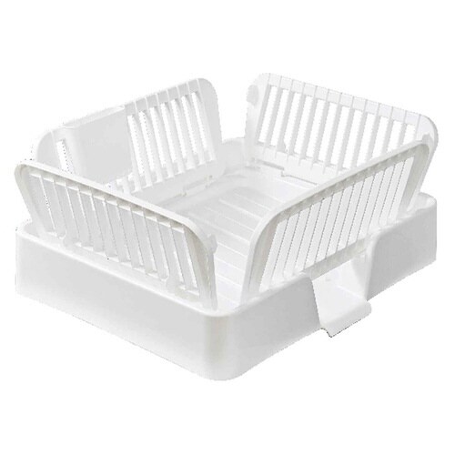 水切りかご 水が流れる スタンド付き ホワイト