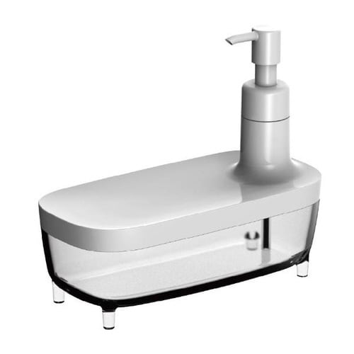 スポンジラック ディスペンサー付き ホワイト