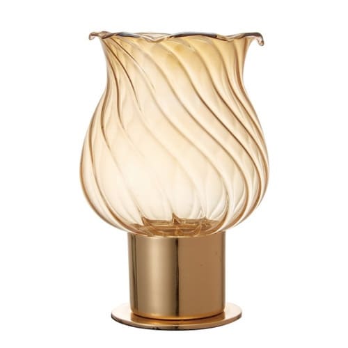 キャンドルホルダー フリルシェード ガラス