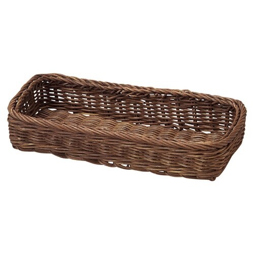 カトラリー 収納 ラタン 天然素材 ダークブラウン