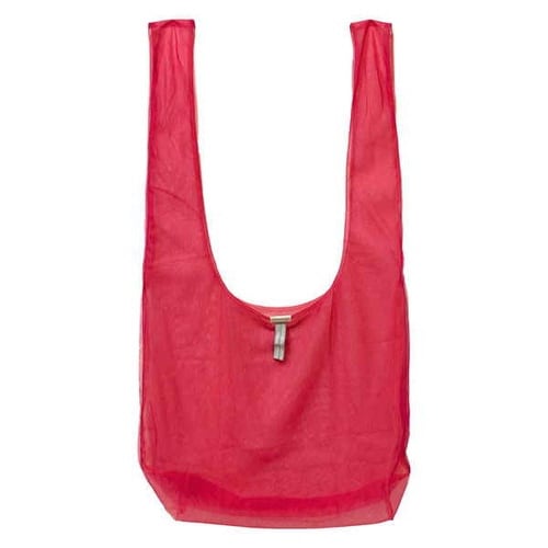 エコバッグ M 軽量 リバーシブル レッド×ピンク