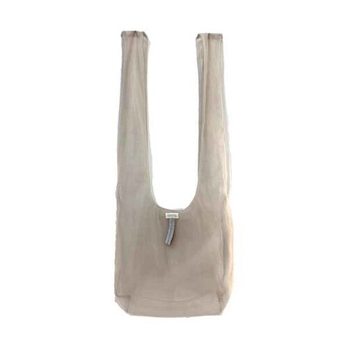 エコバッグ S 軽量 グレー×ベージュ