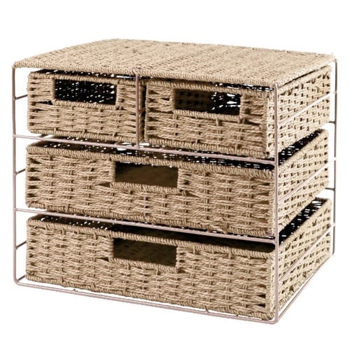 レターケース ペーパーバスケット ベージュ