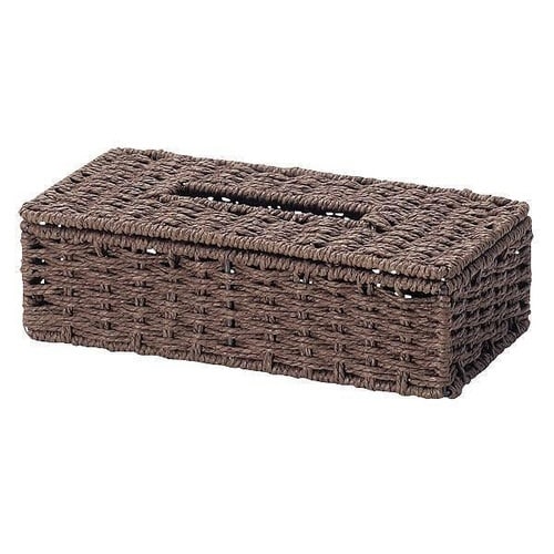 ティッシュケース 紙 おしゃれ ダークブラウン