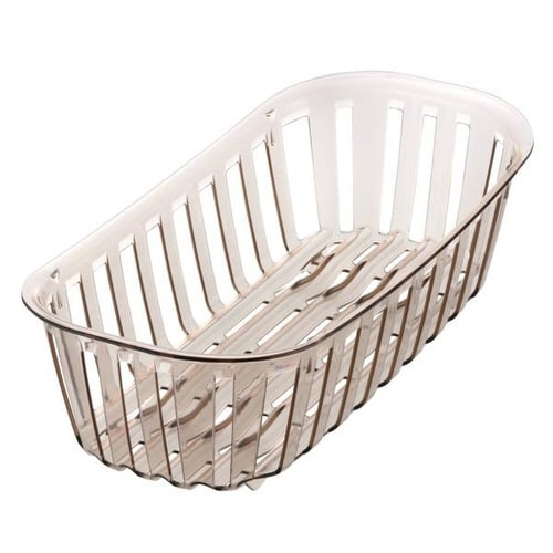 水切りかご スリム 皿を立てやすい ブラウン