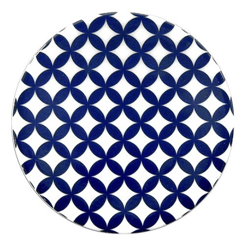 プレート 10cm 豆皿 七宝繋ぎ ネイビー