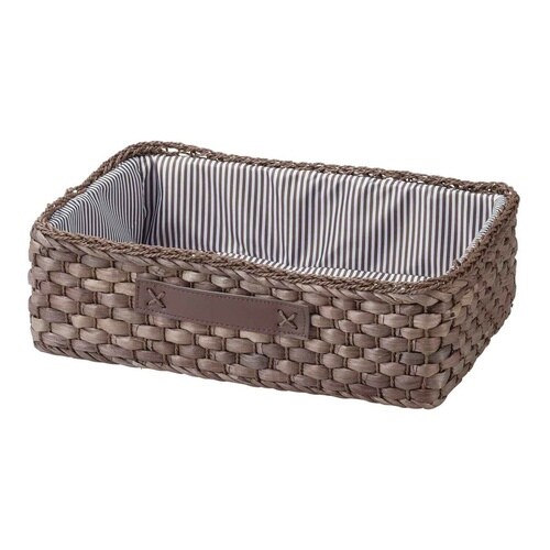 バスケット 布付きメイズバスケット ダークブラウン