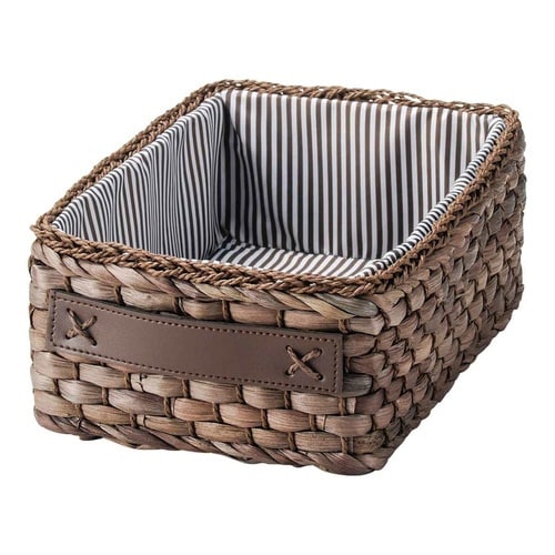 バスケット 布付きメイズバスケット ダークブラウン