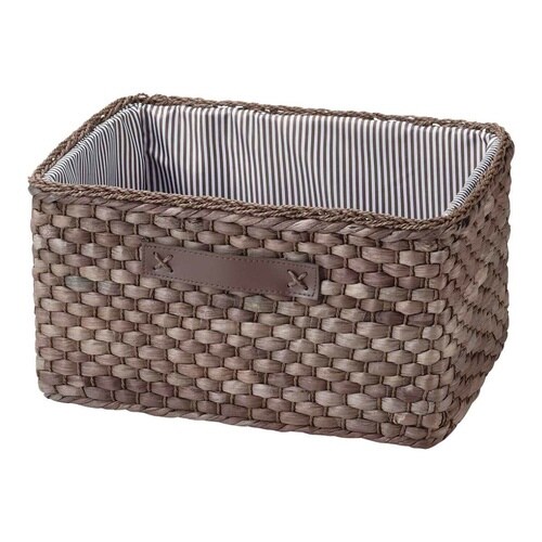 バスケット 布付きメイズバスケット ダークブラウン