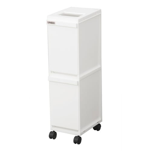 ゴミ箱 分別 2段 スリム ユニード ホワイト